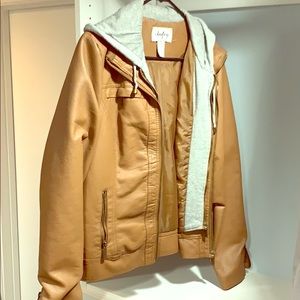 Tan leather jacket